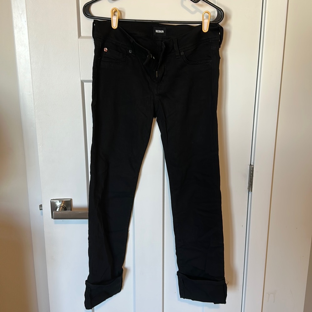 Hudson Stretch Cropped Black Jeans Size 29